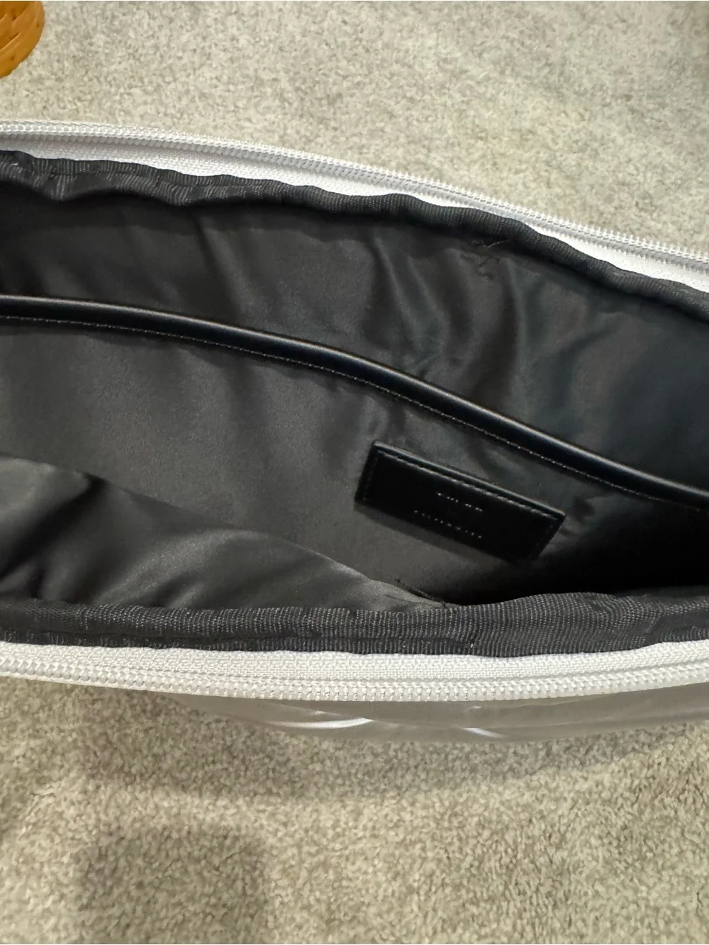 Athleta Silver Metallic Quilted Laptop Sleeve